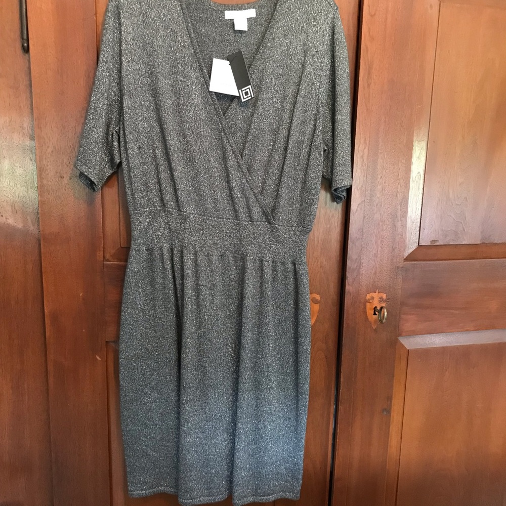 Knit metallic dress